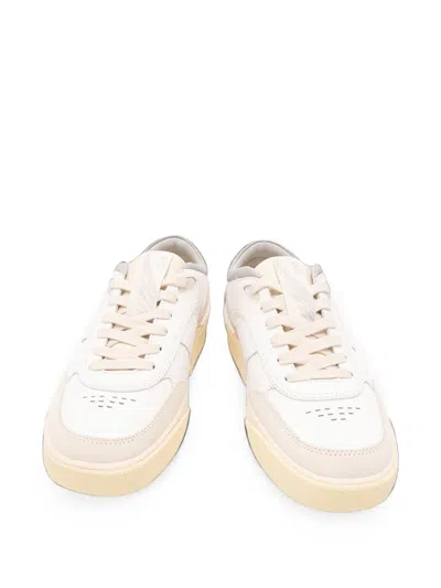 Ea7 Logo-print Leather Sneakers In Multi