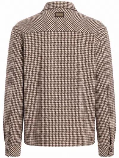 Dolce & Gabbana Brown Wool Oves Aries Full-length Jacket In Brown