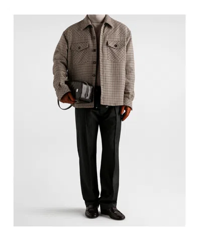 Dolce & Gabbana Brown Wool Oves Aries Full-length Jacket In Brown