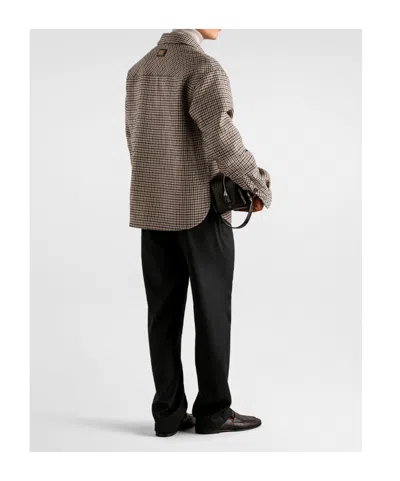 Dolce & Gabbana Brown Wool Oves Aries Full-length Jacket In Brown