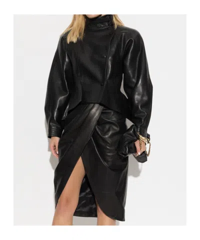 Balmain Fitted Buttoned Waist Jacket In Black