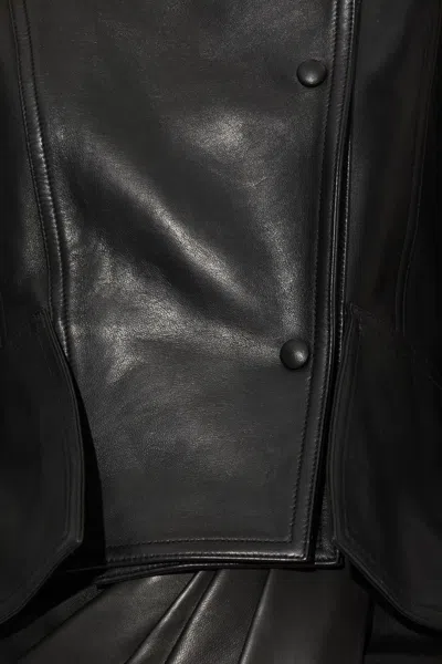 Balmain Fitted Buttoned Waist Jacket In Black