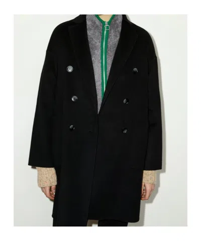 Maxco. Double-woven Wool Coat In Black