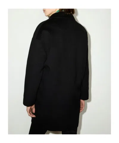 Maxco. Double-woven Wool Coat In Black