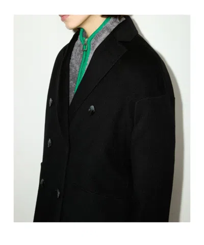 Maxco. Double-woven Wool Coat In Black