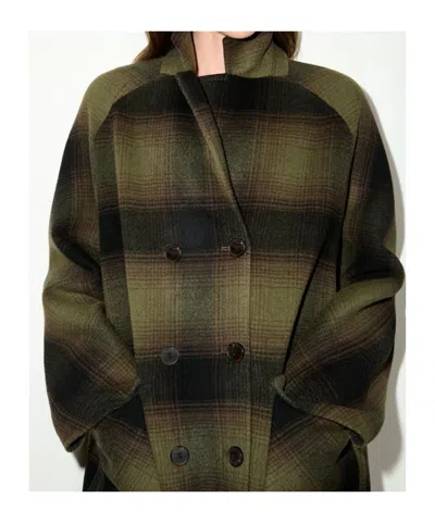 Maxco. Double-layered Wool Coat In Multi