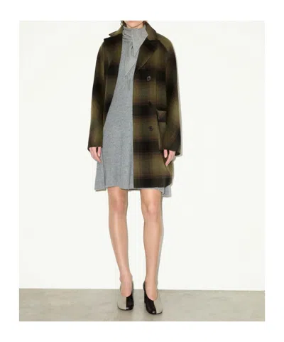 Maxco. Double-layered Wool Coat In Multi