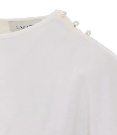 Lanvin Cape-effect T-shirt In White
