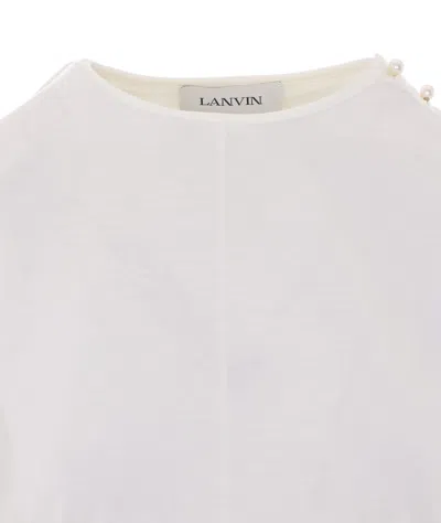 Lanvin Cape-effect T-shirt In White