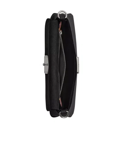 Coach Refined Calf Leather Jet Shoulder Bag In Black
