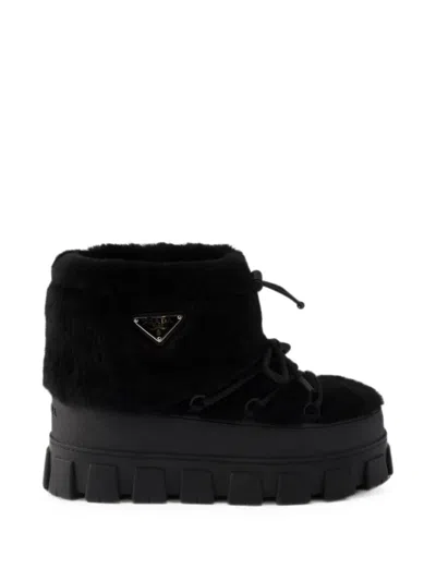 Prada シアリング スキーブーツ In Black