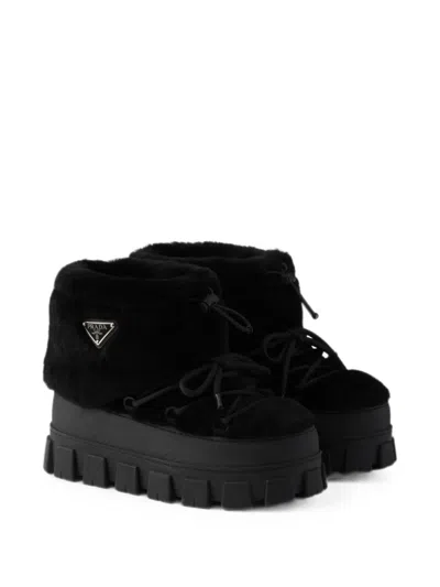 Prada シアリング スキーブーツ In Black
