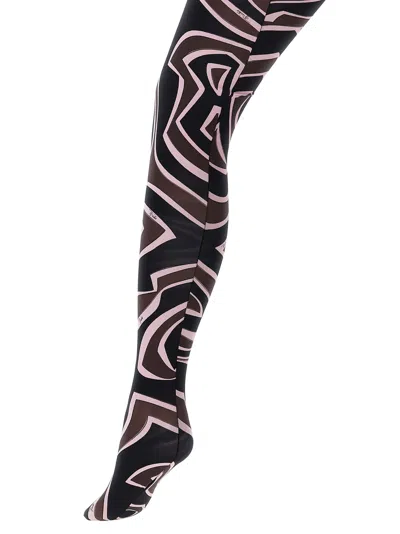 Pucci Labirinto Print Tights In Multi