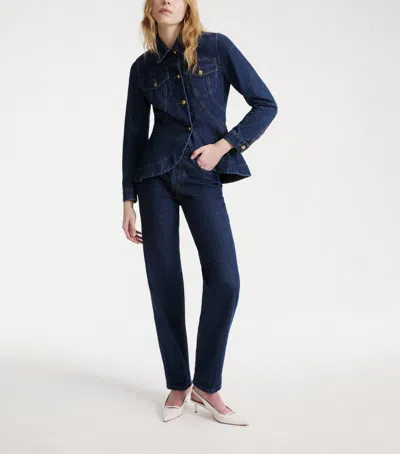 Marella Button-front Denim Jacket In Multi