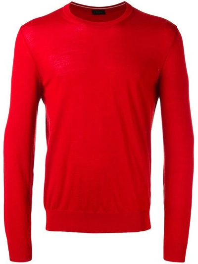Z Zegna Z-zegna Classic Sweater In Red