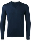 Drumohr V-neck Jumper In Blue