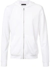 Atm Anthony Thomas Melillo French Terry Zip-up Hoodie In White