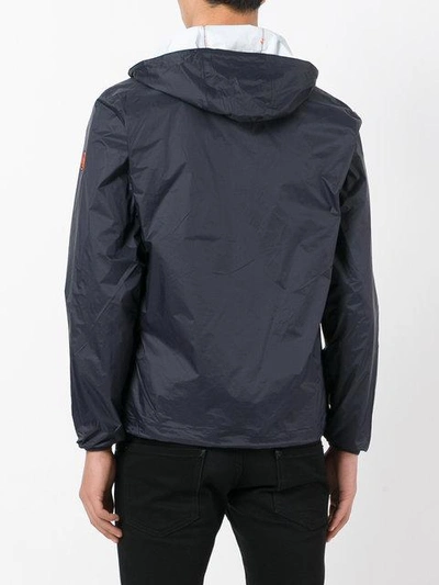 Shop Save The Duck Hooded Zip Jacket - Blue