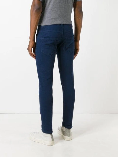 Shop Dondup Distressed Skinny Trousers - Blue
