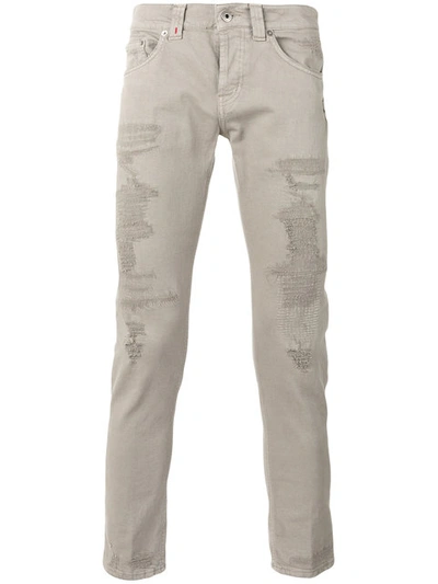 Dondup Skinny-jeans In Distressed-optik In Grey