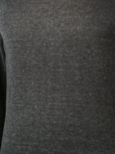 Shop John Varvatos Reverse Print Long Sleeve Sweater In Grey