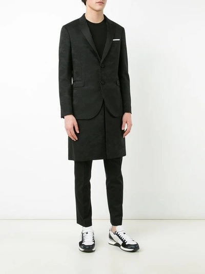 Shop Neil Barrett Layered Camouflage Blazer In Black