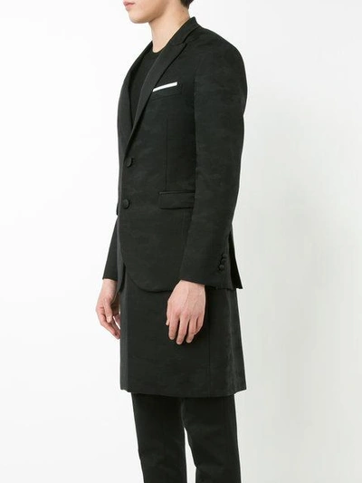 Shop Neil Barrett Layered Camouflage Blazer In Black