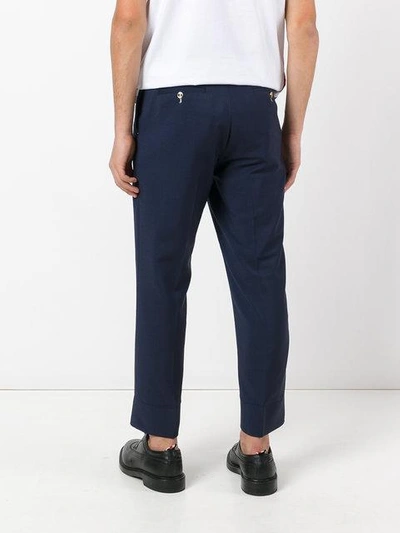 Shop Thom Browne Tailored Trousers - Blue