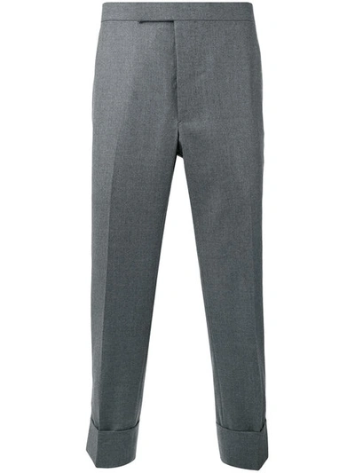 Shop Thom Browne Cropped Tailored Trousers