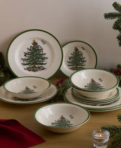 Spode Christmas Tree 12-piece Dinnerware Set, Macys Exclusive In Multi