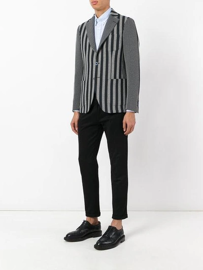 Shop Etro Woven Stripe Blazer