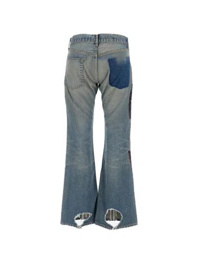 Junya Watanabe Patchwork Distressed Jeans In Multi