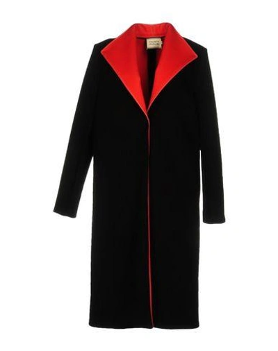 Shop Fausto Puglisi Coat In Black