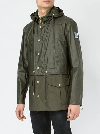 Shop Moncler Hooded Field Jacket In Green