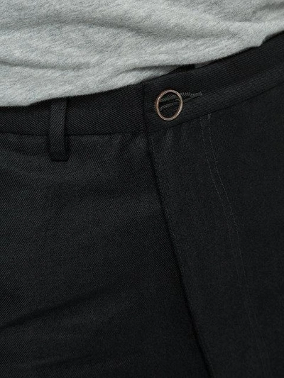 Shop Taichi Murakami Dropped Crotch Cropped Trousers In Grey