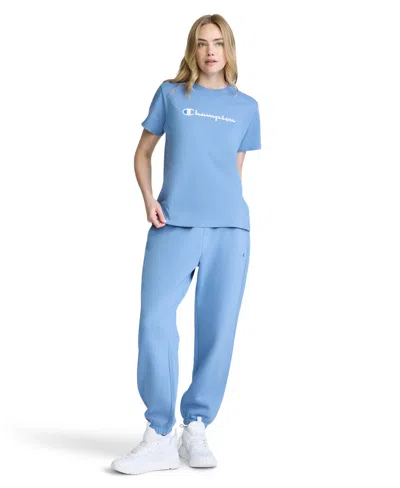 Champion Classic T-shirt, Script Logo In Blue
