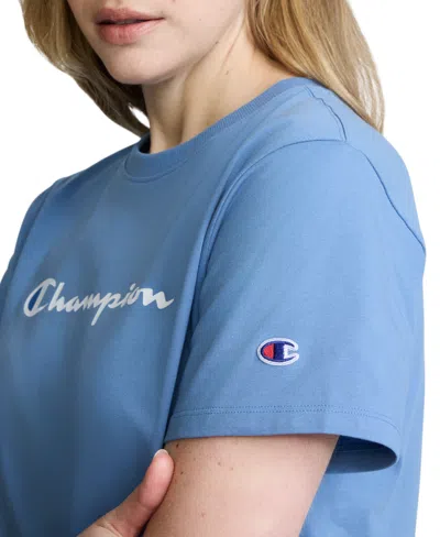 Champion Classic T-shirt, Script Logo In Blue