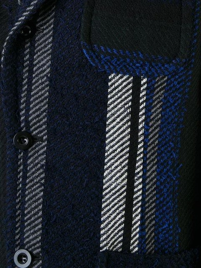 Shop Sacai Mexican Stripe Blazer - Black