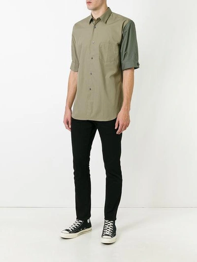 Shop Comme Des Garçons Shirt Contrast Sleeve Shirt