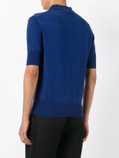 Shop Vivienne Westwood Man Embroidered Logo Polo Shirt - Blue