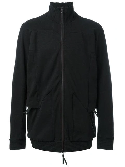 11 By Boris Bidjan Saberi High Neck Zipped Sweatshirt In Black