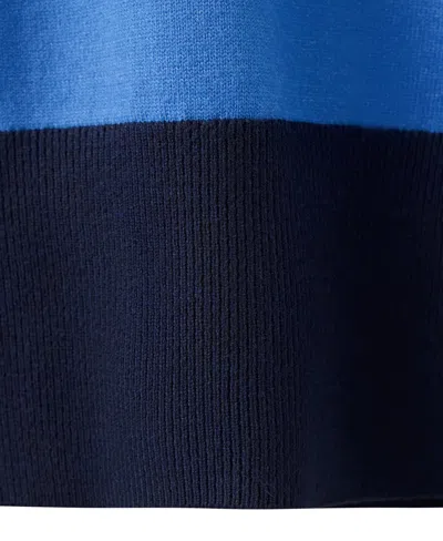 Mango Pull-over Rayures Col Polo In Blue
