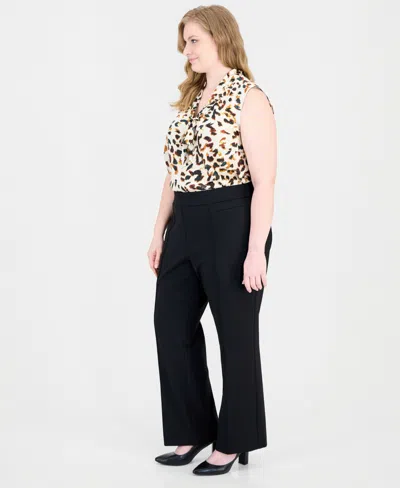 Kasper Plus Size Audrey Pull-on Bootcut Pants In Black