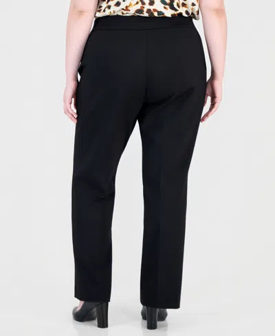 Kasper Plus Size Audrey Pull-on Bootcut Pants In Black