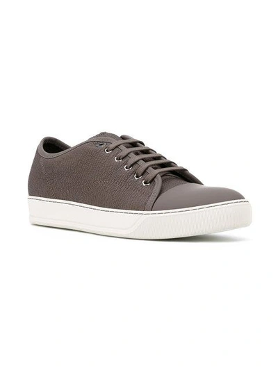 Shop Lanvin Toe-capped Sneakers - Grey
