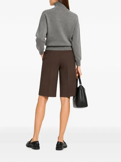 Seventy Button-fastening High-neck Sweater In Gray