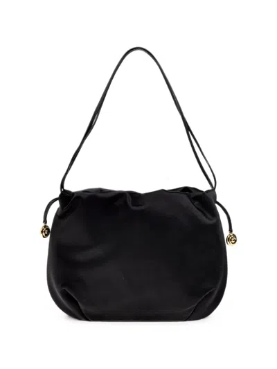 Liffner Satin Drawstring Shoulder Bag In Black