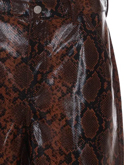 Des_phemmes Python-print Trousers In Brown