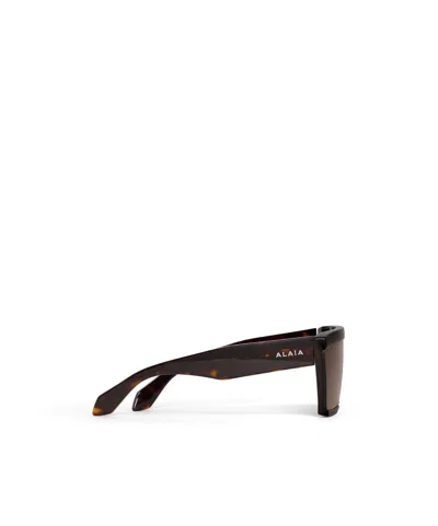 Alaïa Alaia Rectangular Acetate Sunglasses In Brown