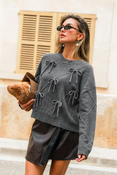 Cupshe Side Note Grey Sweater In Gray